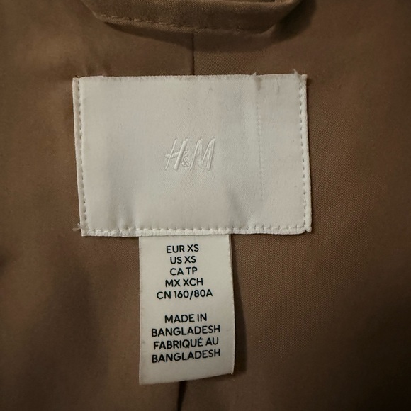 H&M Elegant Camel Trench Coat - Picture 7 of 8